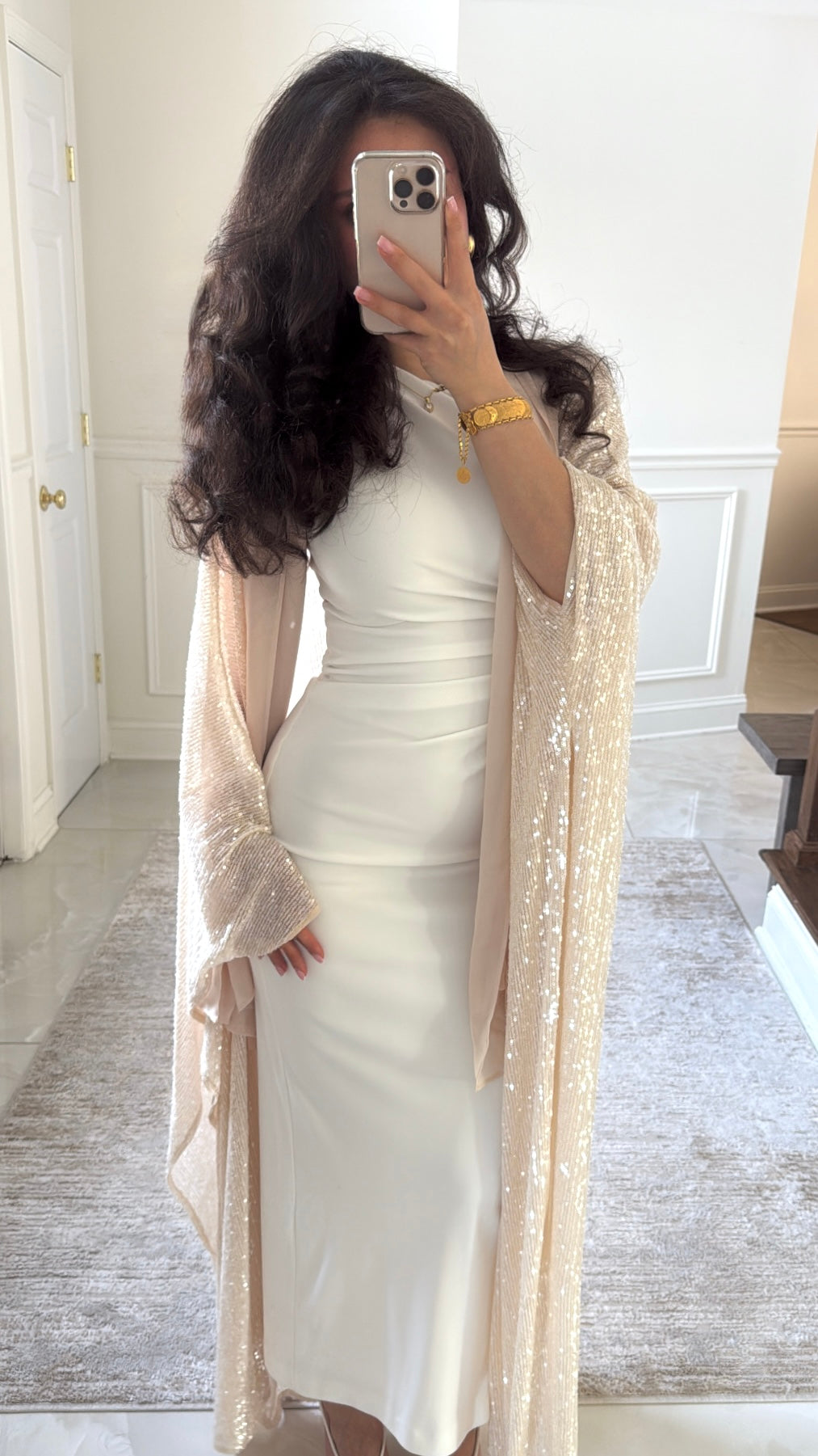 Gold Sequin Abaya Layaly Gold Sequin Abaya Layaly