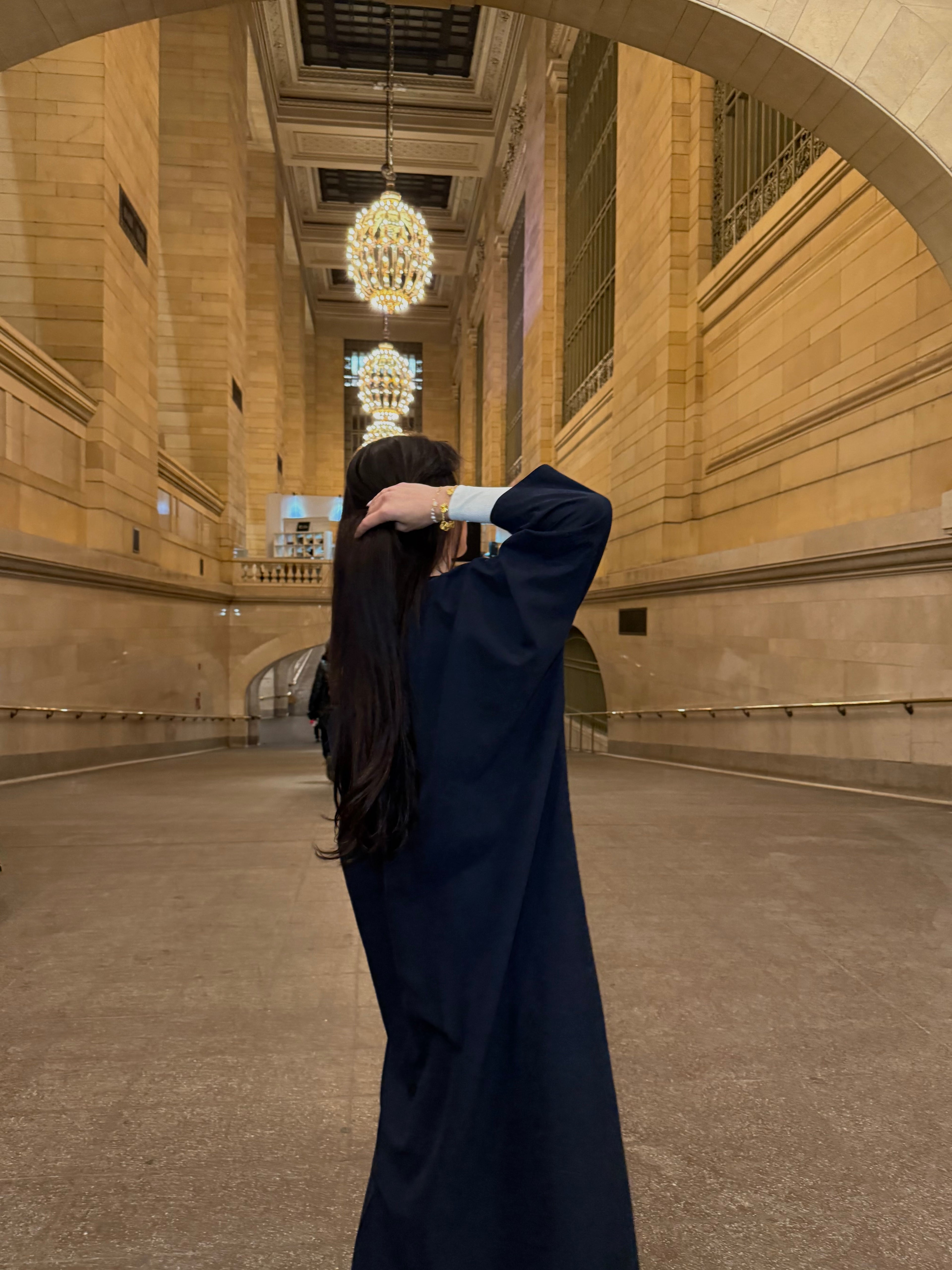 Blue Chamois Abaya