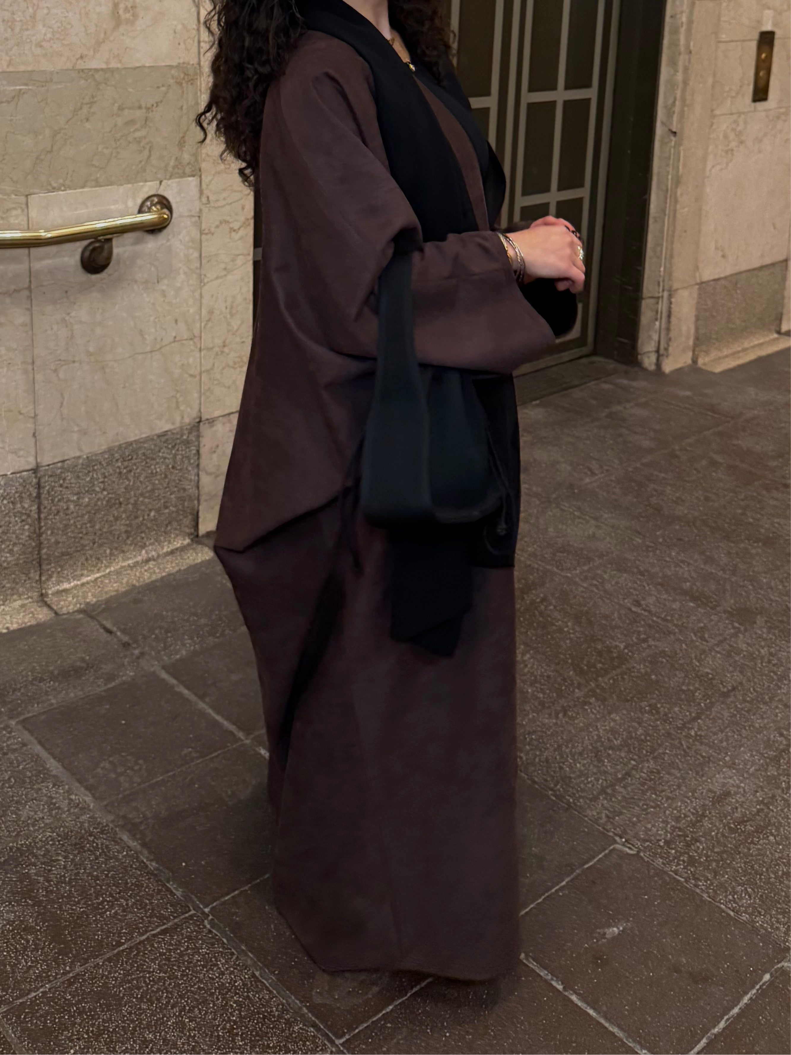 Brown Chamois Abaya