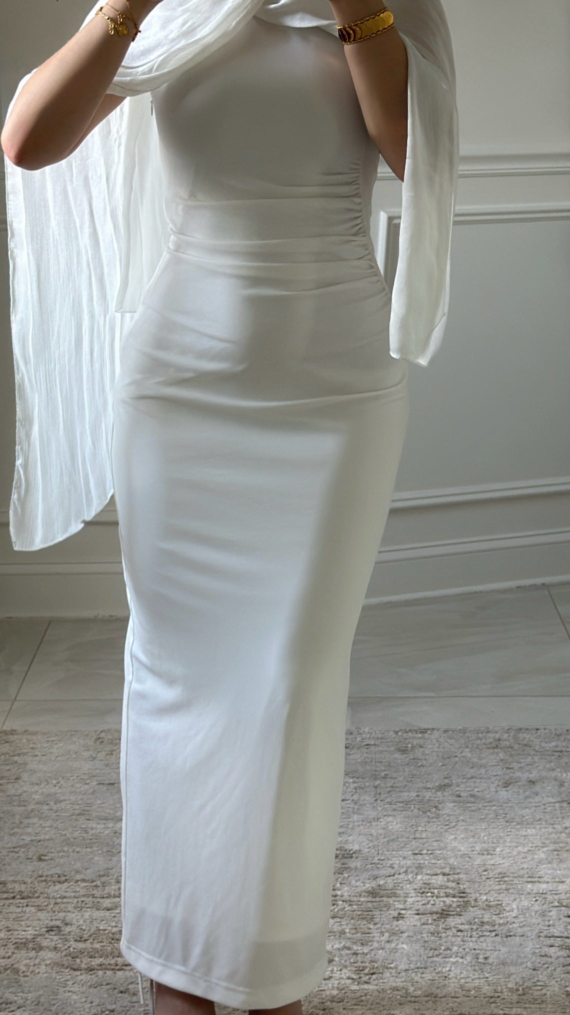 white a line shift dress White Linen Shift Dress - Shift Mini Dress - Dress with Pockets